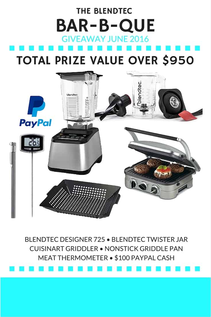 Blendtec BBQ Giveaway collage.