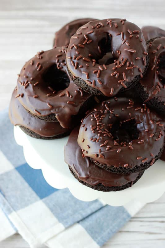 Chocolate Cake Donuts // One Sweet Appetite