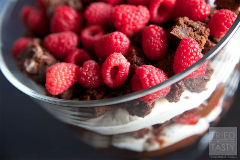Raspberry Brownie Trifle Recipe // Tried and Tasty