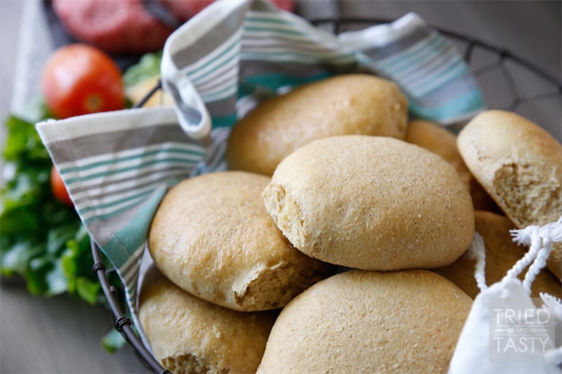 Homemade Whole Wheat Hamburger Buns Tried and Tasty