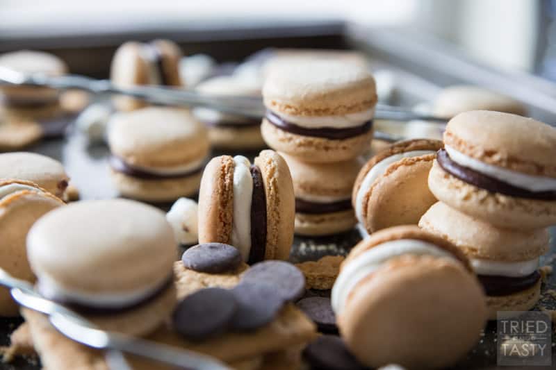 S'mores French Macarons - Tried and Tasty